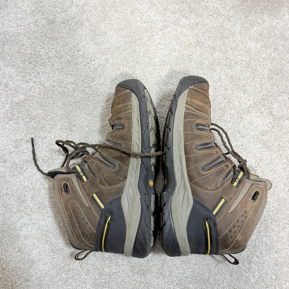 Keen Mens 11.5 EE Work Boots Vista Energy Mid Steel Toe Brown Leather Utility - Picture 7 of 9